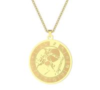 SDFXCDR necklace men Horoscope Sagittarius Zodiac Sign Pendant Necklace for Men Women Sagittarius Medal Charm Choker Chain Birthday Jewelry Gift graduation gifts