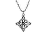 SDFXCDR necklace men Irish Witchcraft Celtic Witch Knot Pendant Necklace for Men Women Slavic Protection Lucky Amulet Jewelry graduation gifts