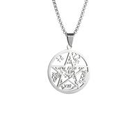 SDFXCDR necklace men Men's Jewish Hebrew Tetragrammaton Wicca Pentagram Pendant Necklace Israeli Religious Amulet Jewelry graduation gifts