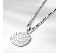 SDFXCDR necklace men Men's Moses Necklace 72 Names of the God Pendant Female Retro Round Amulet Talisman Protection Jewelry graduation gifts