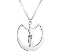 SDFXCDR necklace men Mythology Moon Goddess Amulet Pendant Necklace Fertility Talisman Pegan Goddess Mother Earth Jewelry graduation gifts