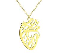 SDFXCDR necklace men Necklaces Simple Human Medical Anatomical Heart Organ Pendant Necklace Women Men Gift graduation gifts