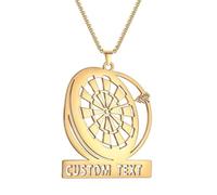 SDFXCDR necklace men Personalized Name Necklace With Dart Board Custom Name Necklaces Men Women Stainlesss Steel Jewelry Gift graduation gifts