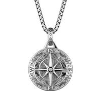 SDFXCDR necklace men Quality Fashionable Medal Necklace Pendant Pirate Ship Compass Personality Men's Necklace Pendant Hip Hop Jewelry Trend Jewelry graduation gifts