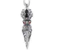 SDFXCDR necklace men Retro Buddhist Exorcist Vajra Pendant Necklace Fashion Religious Good Luck Amulet Wealth Jewelry for Men graduation gifts