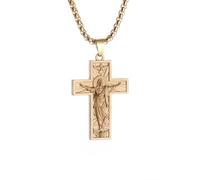 SDFXCDR necklace men Rio De Janeiro Christ Statue Pendant Cross Redeemer Necklace Men's and Women's Christian Statement Prayer Jewelry graduation gifts