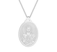 SDFXCDR necklace men Sacred Heart Necklace Savior Medallion Religious Catholic Mens and Women graduation gifts