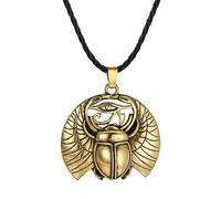 SDFXCDR necklace men Scarab Necklace Eye of Horus Necklace Egyptian Beetle Ancient Amulet Protection Symbolic Scarab Pendant Send Friends Gift graduation gifts