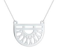 SDFXCDR necklace men Semi Circle Pendant Necklace Unique Geometric Necklace Vintage Window Necklace Modern Jewellery for Men and Women graduation gifts