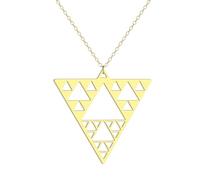 SDFXCDR necklace men Sierpinski Triangle Pendant Necklace for Women Girl Sacred Geomertic Charm Neck Chain Math Jewelry Gift graduation gifts