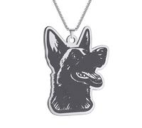 SDFXCDR necklace men Trendy Belgian Malinois Dog Pendant Chain Necklace For Women Men Classic Design Pet Lucky Jewelry Kids Gifts graduation gifts