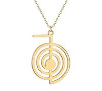 SDFXCDR necklace men Trendy Reiki Cho Ku Rei Necklace Healing Energy Yoga Power Clavicle Choker Sacred Geometry Protection Jewelry graduation gifts