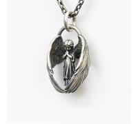 SDFXCDR necklace men Vintage Exquisite Praying Cherub Pendant Guardian Angel Necklace Suitable for Men and Women Punk Jewelry Gifts graduation gifts