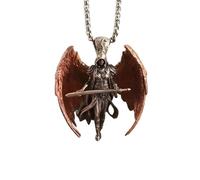 SDFXCDR necklace men Vintage Mythological Figure Scarlet Wings Holy Sword Archangel Michael Pendant Necklace Men Women Hip Hop Rock Punk Jewelry graduation gifts
