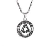 SDFXCDR necklace men Vintage Valknut Pendant Trinity Celtic Knot Necklace Fashion Lucky Amulet Jewelry Gift for Men and Women graduation gifts