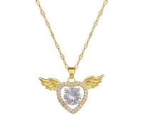 SDFXCDR necklaces necklace for women Classic Micro-paved Romantic White Jewelry Love Necklace Fashionable Angelic Temperament Cute Clavicle Chain
