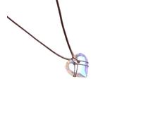 SDFXCDR necklaces necklace for women Fashion cute doll beautiful princess love mermaid Ji crystal peach heart wish necklace lucky princess guardian pendant gift
