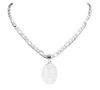 SDFXCDR Pendant Necklace for Men Silver Color Catholicism Necklaces Jewelry Gifts