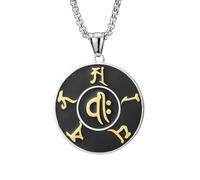 SDFXCDR personalised necklace,Fashion and Creative Men's Six Character Truth Pendant Necklace Chain gift