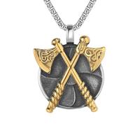 SDFXCDR personalised necklace，Men's Personalized Vintage Viking Axe Pendant Necklace Chain gift
