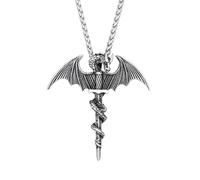 SDFXCDR personalised necklace，New Vintage Pterodactyl Holy Sword Shape Pendant Necklace Hip Hop Biker Animal Party Jewelry Male Fashion Gifts