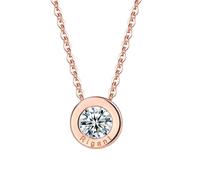 SDFXCDR personalised necklace，Pendants Necklace For Women Round A Little Crystal Rose Gold Color Choker Chain Decoration On The Neck Jewelry gift