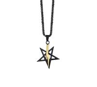SDFXCDR personalised necklace,PENTAGRAM WITH LIGHTNING BOLT PENDANT SATANIC SYMBOL ANTON LAVEY SIGIL NECKLACE AMULET TALISMAN SIGN gift