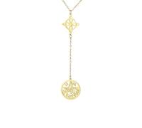 SDFXCDR personalised necklace,Sacred Pentacle Necklace Wicca Witch Knot Pendant Chain Solomon Seal Amulet Jewelry Gifts