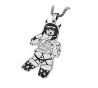 SDFXCDR personalised necklace，Trend Modern Witch Goddess Pendant Necklace Glamour Women Necklace Hip Hop Punk Jewelry Accessories gift