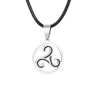 SDFXCDR personalised necklace，Triskelion Triple Spiral Pendant Triskele Necklace Bbc Renaissance Unisex Jewelry gift
