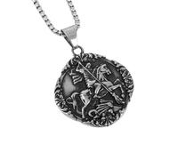 SDFXCDR personalised necklace，Vintage Medieval War Knight Pendant Charm Men's Necklace Valentine's Day Gift Amulet Jewelry Accessories gift