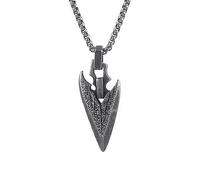 SDFXCDR personalised necklace，Vintage Men's Arrowhead Pendant Necklace Punk Viking Spearhead Necklace Fashion Amulet Jewelry Gift