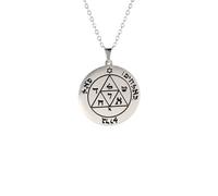 SDFXCDR personalised necklace，Vintage Protection Secret The Third Pentacle of Mars Solomon Occult Pendant Necklace Amulet Jewelry Gift