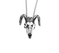 SDFXCDR personalised necklace，Vintage Punk Sheep Skull Men's Antelope Pendant Necklace gift