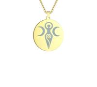 SDFXCDR personalised necklace，Witchcraft Spiral Goddess Necklace Women Moon Pagan Jewelry Statement Black Pendant Necklace Wedding Gift