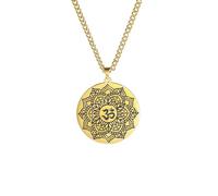 SDFXCDR personalised necklace，Yoga Lotus Flower of Life OM Symbol Pendant Necklace Mandala Hindu Buddhist Spiritual Amulet Jewelry gift