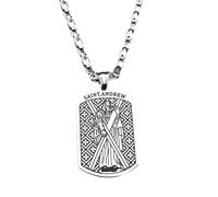 SDFXCDR Saint Andrew Jesus Cross Medal Necklace for Men Women Silver Color Religion Apostle Chain Amulet Jewelry collar