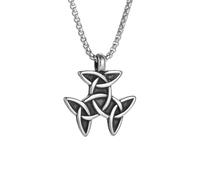 SDFXCDR Vintage Viking Celtic Knot Trinity Pendant Necklace for Men Women Irish Witch Knot Lucky Nordic Amulet Jewelry Gift