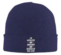 SDFXCDR Warm in Winter I'm Hopeless and Awkward and Desperate for Love Beanie Men Knit Cap Warm Hats Guys Women Winter Beanie Hat Multicoloured