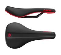 SDG Bel Air 3.0 Lux-Alloy Rail Saddle Black Microfibre Top/Red Base