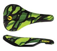 SDG Bel-Air V3 Terra Firma Saddle - Camo Green | MTB, Trail & Gravel Comfort Saddle with Cut-Out & Lux-Alloy Rails