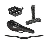SDG Junior Pro Kit (Seat, Handlebars, Grips, Pedals, Spacers) - Black Unisex Adult
