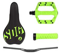 Sdg Junior Pro Kit (Seat, Handlebars, Grips, Pedals, Spacers) - Neon Green Unisex Adult