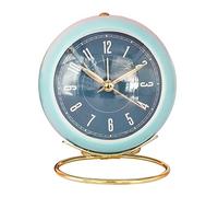 SDGBCXD alarm clock, Creative Mute Lazy Mechanical Bell Clock with Night Light(Blue)