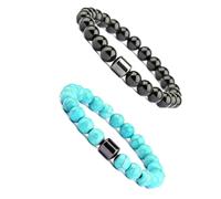 SDGBCXD Anti-Anxiety Bracelets, Anti-Alcohol Bracelet, Stop Drinking Alcohol Bracelet, Alcoholfor Men Women Relieve Anxiety and Stress(G+H)