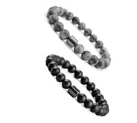 SDGBCXD Anti-Anxiety Bracelets, Anti-Alcohol Bracelet, Stop Drinking Alcohol Bracelet, Alcoholfor Men Women Relieve Anxiety and Stress(E+F)