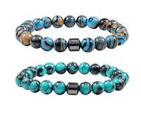 SDGBCXD Anti-Anxiety Bracelets, Reduces Alcohol Cravings,Relieves Anxiety & Withdrawal Stress,Natural Support for Quitting Drinking(Blue yellow black+black green)