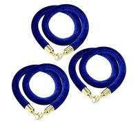 SDGBCXD Barrier rope, Navy Blue Stanchion Queue Line Barrier Rope, Crowd Control Barriers Safety Velvet with Hooks(3pcs,14ft/426cm)