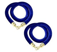 SDGBCXD Barrier rope, Navy Blue Stanchion Queue Line Barrier Rope, Crowd Control Barriers Safety Velvet with Hooks(2pcs,14ft/426cm)
