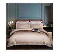 SDGBCXD Bedding Set， Deluxe 1000TC Egyptian Cotton Bedding Set 4/6 Piece Double Queen King Size Embroidered Duvet Cover Sheet Pillowcase(5,200X230cm 4Pcs)